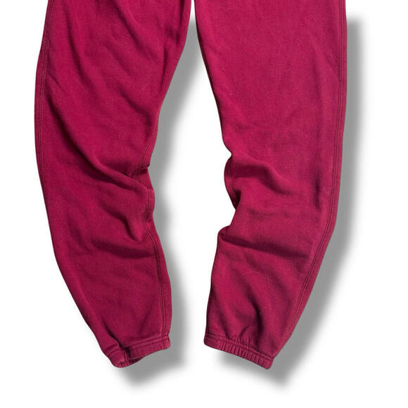 Roots Organic Cotton Sweatpants Sz Medium Fleece Lined Drawstring Logo Joggers - Picture 5 of 7